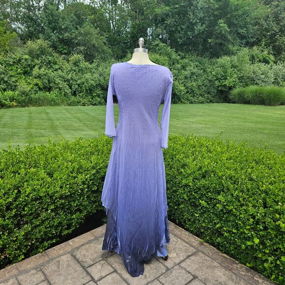 Komarov Beaded V-Neck Charmeuse Maxi Dress - Picture 5 of 10